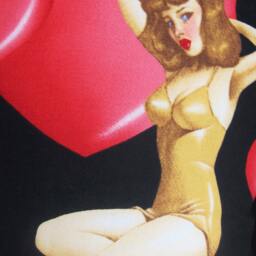 Cheeky Pin Up Cushion Cover - Love Red - thumbnail 3