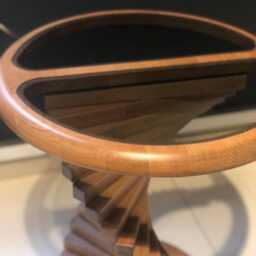 Handcrafted Beech Wood Side Table, Mid-Century Modern Accent Table - thumbnail 4