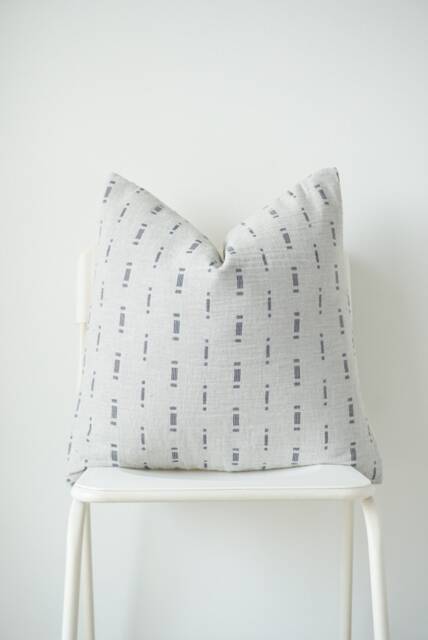 Grey Linear Striped Pillow Cover - image 1