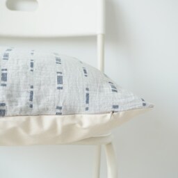 Grey Linear Striped Pillow Cover - thumbnail 3