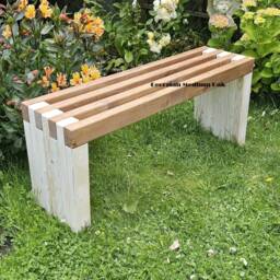 Bench, Wooden Bench , Garden, Home, Furniture, Patio, Handmade - thumbnail 2