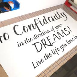 Go Confidently in The Direction Of Your Dreams Wall Sticker Quote, Bedroom Quote Decal - thumbnail 2