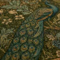 Peacock Garden Doormat - Walter Crane Arts & Crafts Coir Welcome Mat - thumbnail 3
