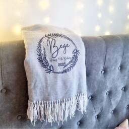 Nanny Gift, Personalised Blanket, Birthday Nan Gifts, Gift For Her, Grandma Present, Throw Blanket - thumbnail 3