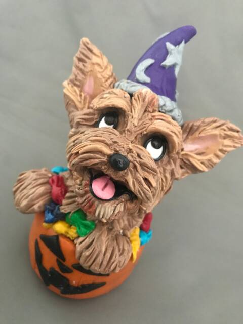 Halloween Yorkshire Terrier Dog Figurine - image 1