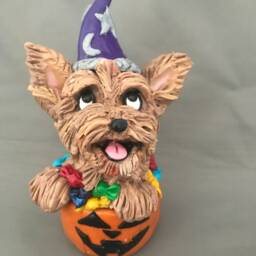 Halloween Yorkshire Terrier Dog Figurine - thumbnail 3