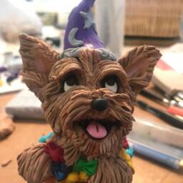 Halloween Yorkshire Terrier Dog Figurine - thumbnail 2