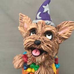 Halloween Yorkshire Terrier Dog Figurine - thumbnail 4