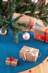 Sea Green Velvet Tree Skirt, Christmas Monochrome Skirt