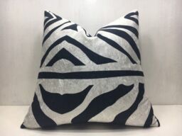 Ikat Velvet Pillow Cover, Handwoven Silk Accent - 20x20