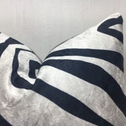 Ikat Velvet Pillow Cover, Handwoven Silk Accent - 20x20 - thumbnail 2