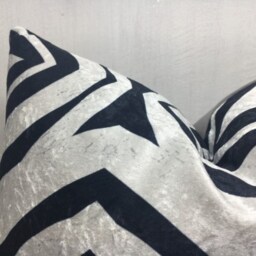 Ikat Velvet Pillow Cover, Handwoven Silk Accent - 20x20 - thumbnail 3