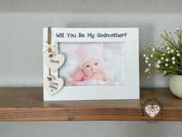Will You Be My Godmother? Personalised Photo Frame Gift - thumbnail 1