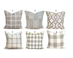 Tan Pillow Cover Sale, Throw Covers For 20x20, 18x18, 16x16 Inserts, All Sizes Incl Euro Shams & Lumbar - thumbnail 1