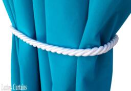 "1 Large Luxury Handmade White Window Treatment Hardware Home Decor Curtain Tie Drapery Cord/Rope 36"" Long/ 1/2" - thumbnail 1