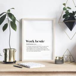 Work Bestie Print/Bestie Quote Card Besties Colleague Gifts Gift Gifts - thumbnail 3