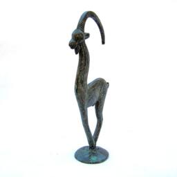 Greek Ancient Bronze Ibex Geometrical , Christmas Gift Decor - thumbnail 3