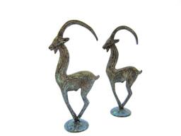 Greek Ancient Bronze Ibex Geometrical , Christmas Gift Decor - thumbnail 1