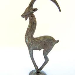 Greek Ancient Bronze Ibex Geometrical , Christmas Gift Decor - thumbnail 4
