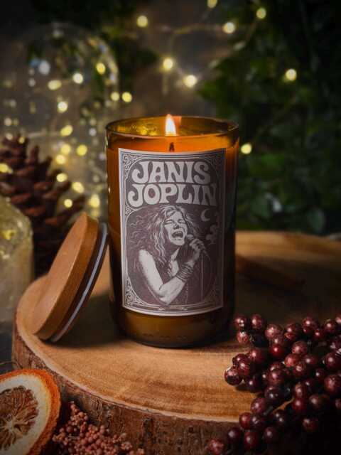 Janis Joplin - 60's-70's Music Soy Wax Vegan Container Candle Gift Handmade Cruelty Free Eco Friendly Sustainable - image 1