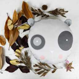 Panda Pillow For Baby Nursery Or Kids Room, By Pinknounou - thumbnail 3