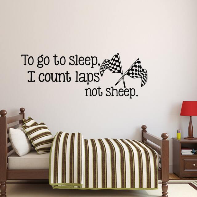 Count Laps Not Sheep Wall Decal Nursery Kids Room Decor P94 - image 1