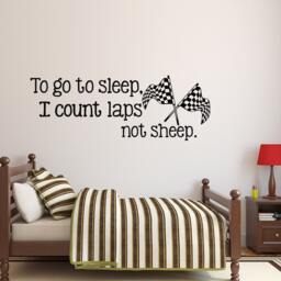Count Laps Not Sheep Wall Decal Nursery Kids Room Decor P94 - thumbnail 1