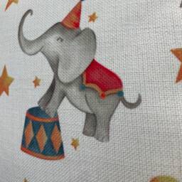 Circus Cushion - Decorative Throw Pillow Mustard & Gray - thumbnail 3