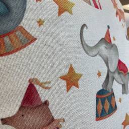 Circus Cushion - Decorative Throw Pillow Mustard & Gray - thumbnail 2