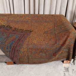 Luxury Boiled Pure Merino Wool Reversible Sofa Or Bed Throws For Ultimate Comfort & Style - Classic Indian Paisley in Multicolour - thumbnail 2