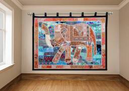 Elephant Tapestry Vintage Patchwork, Bohemian Wall Hanging - 80x100 Inches