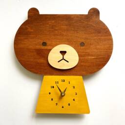 Kawaii Bear Wall Clock, Housewarming, Birthday, Baby Shower, Kid's Room, Nursery Decor - thumbnail 2