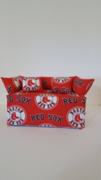 Hand-Made Red Sox Sofa/Couch Tissue Box Cover - Tissue Box Not Included - thumbnail 1