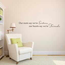 Sister Quote Wall Decal Sisters, Friends Vinyl Art - thumbnail 1