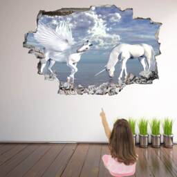 Unicorn Fantasy Wall Sticker Mural Decal Print Art Kids Girls Bedroom Decor Bt10 - thumbnail 2