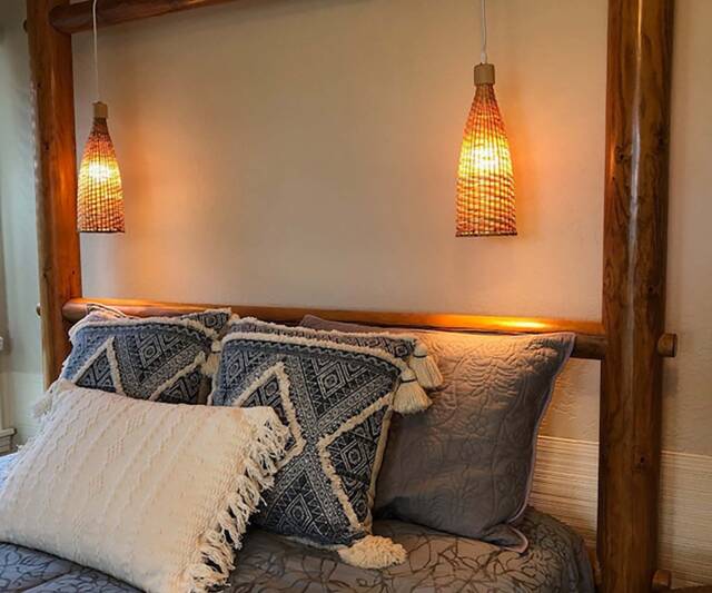 Cone Bamboo Pendant Light Natural Woven Lighting - 13x36cm - image 1