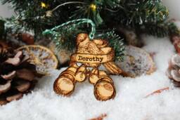Personalised Bird Watcher Christmas Gift Ornament Twitcher Wood Custom Bauble Laser Engraved Rustic Wooden Name Watching Decoration Irish