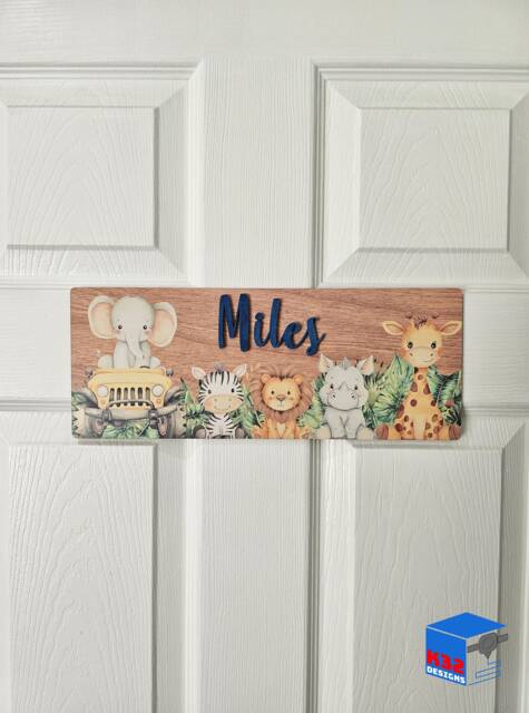 Personalised Childrens Door Sign Custom Name Plaque For Kids Room Farm Animal Nursery Decor Bedroom Wall Art Gift Children - image 1