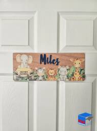Personalised Childrens Door Sign Custom Name Plaque For Kids Room Farm Animal Nursery Decor Bedroom Wall Art Gift Children