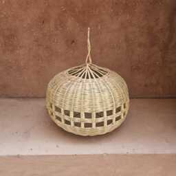 Wicker Ball Pendant Light, Straw Lampshade - thumbnail 3
