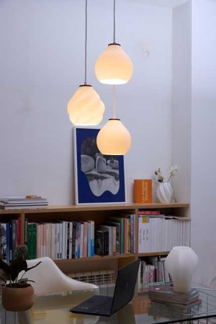 Organic 3, Coffee Ground & Biosourced Material Lamp Shades Coastal Eco Trio - image 1