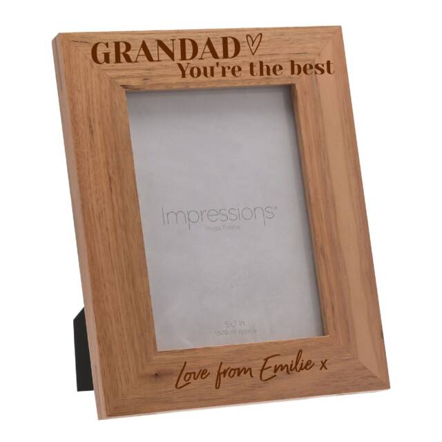 Personalised Grandad You're The Best Photo Frame, Present For Grandad, Picture Frame Birthday, Fathers Day Gift, Christmas - image 1