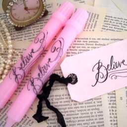 "Pink Candles Hand Stamped " - thumbnail 2