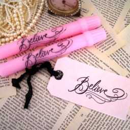"Pink Candles Hand Stamped " - thumbnail 3