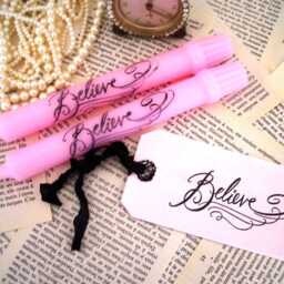 "Pink Candles Hand Stamped " - thumbnail 4