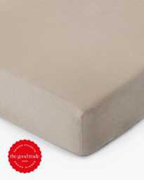Natural Linen Fitted Sheet Beige Queen King Bed Deep Pocket