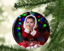 Personalised Baby's First Christmas Ornament Photo Keepsake