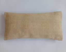 Handmade Cushion Cover, Textured Cream Turkish Rug Cushion, Pillow, Large Lumber Kilim 24''x16''/60x30 cm