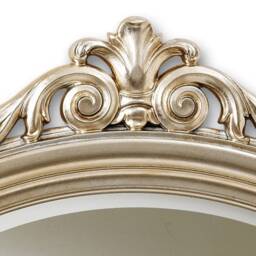 Classic Italian Antique Gold Leaf Wall Mirror - Decorative Oval Victorian Made in Italy - thumbnail 4
