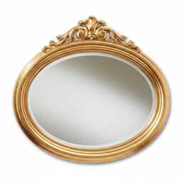 Classic Italian Antique Gold Leaf Wall Mirror - Decorative Oval Victorian Made in Italy - thumbnail 2